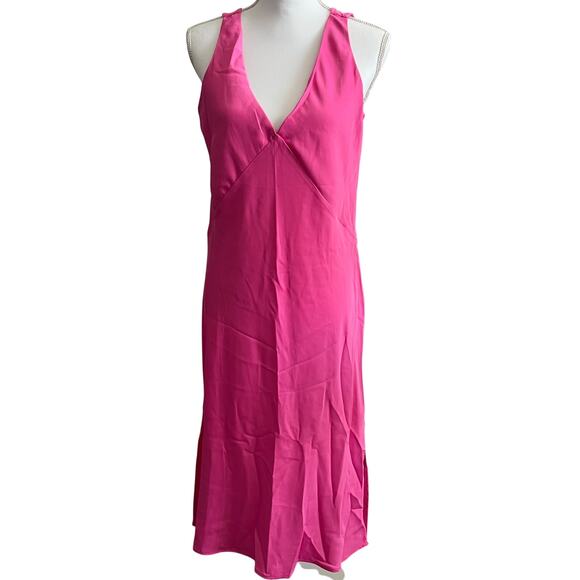 A New Day Women's Pink V-Neck Slip Dress - Size Medium - NWT - Picture 1 of 9